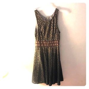 Cheetah Print Floral Dress